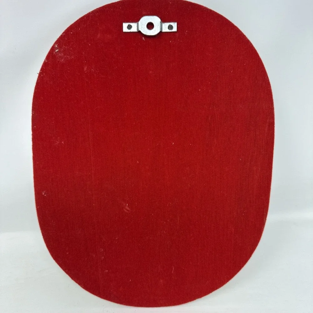 Vintage Oval Seashell Frame Wall Mirror 11.5X8.75 In Beach Damage Areas